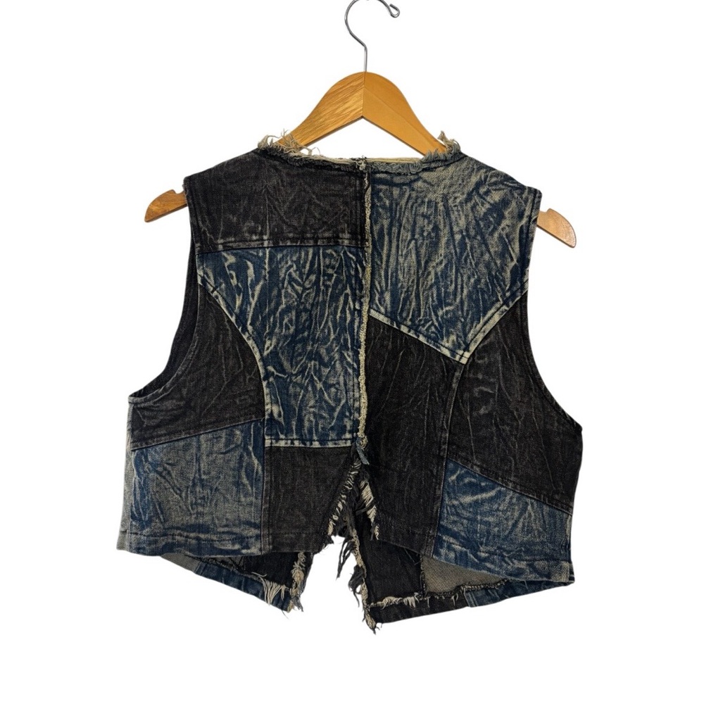 Patchwork Denim Vest - Picture 5 of 9